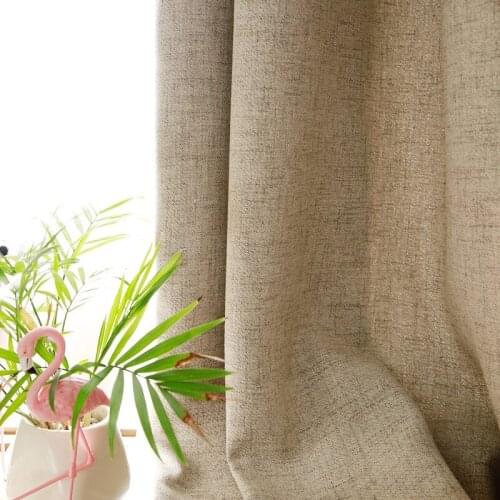 Nordic curtain Japan style pure linen shade curtain custom curtain cloth living room bedroom sound insulation floating curtains