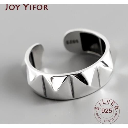 925 Sterling Silver Rings for Women Geometric 925 Silver Wedding Fine Jewelry Minimalist Gift