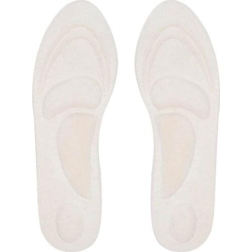 Winter 4D Thicken Velvet Warm Sport Sponge High Heel Insert Shoes Insoles Full Length Arch Support Orthopedic Cushioned