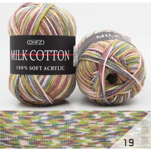 1pc 50g Baby Yarn Soft crochet yarn Milk Cotton Combed Yarn Crochet for knitting Wool scarf Hand Knitting DIY Knitted A1MX0002