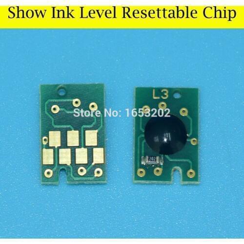 1 PC Reseter With 8 Pieces Show Ink Level Resettable Cartridge Chip For Epson Ink Cartridge 7800 9800 T5621 T562 T5629