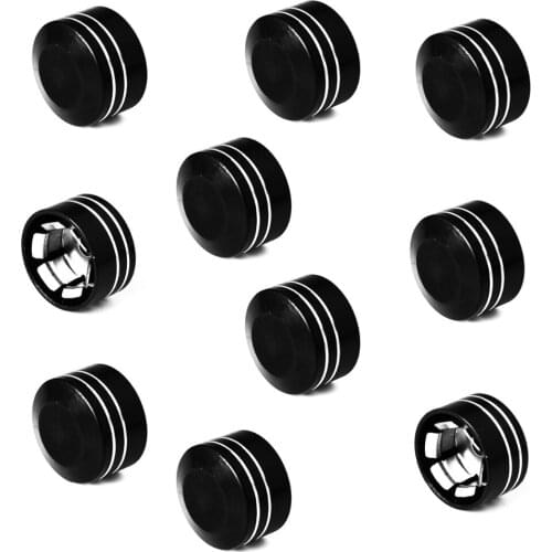 10X Black Edge Cut 7/16" 11.5mm Bolt Cap For Harley Touring Sportster&Motorcycle Parts