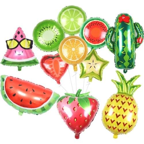 18Inch Foil Helium Fruit Balloons Hawaii Summer Beach Carnival Theme Birthday Party Supplies Home Decoration Baby Shower Globo