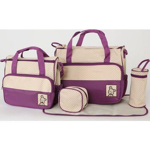 5 pcs/set New 7 colors diaper bag for mommy and baby changing maternity infant stuff storage bags Mummy package Baby Products