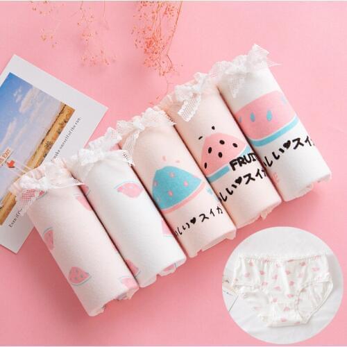 5pcs/lot Womens Briefs Comfortable Cotton Underwear Sexy Panties Girls Cute briefs Lingerie Cueca Calcinhas New Arrival Panty