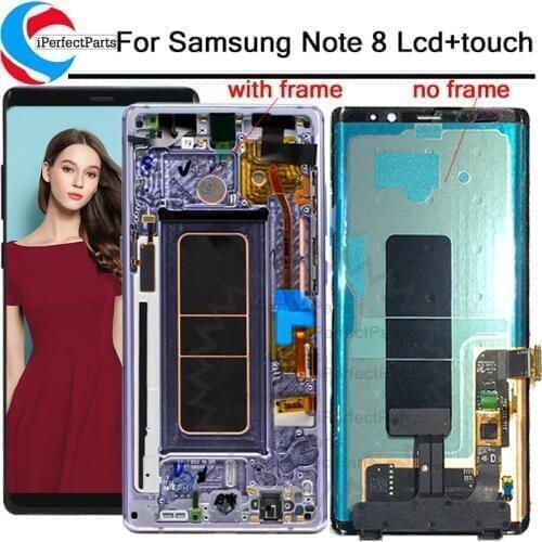 6.3'For Samsung galaxy Note 8 N950F N950D N950DS N950U Lcd Display Touch Screen Digitizer Assembly with Frame For Samsung Note 8