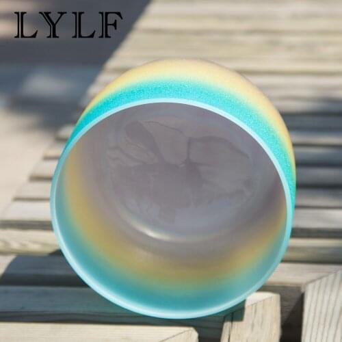10 Inch G Note Rainbow Throat Chakra Meditation Quartz Crystal Singing Bowl