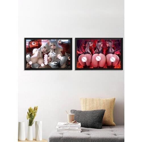 Illustration For Helltaker Anime Cartoon Game Sexy Nude Girl Poster Decor Bedroom Art Silk Decoration Custom Picture Prints