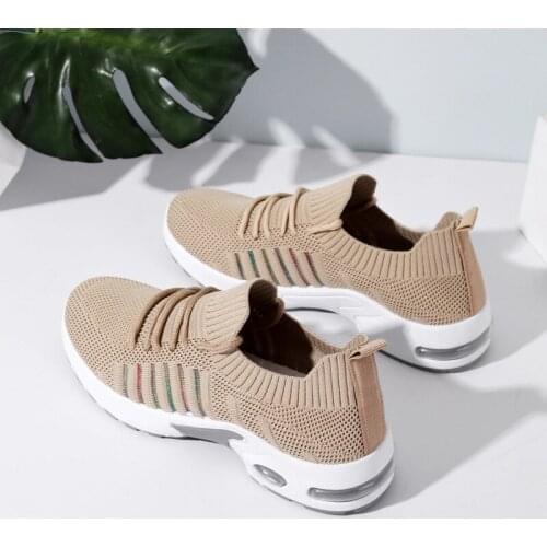 Woman Shoes Light Breathable Female Sport Shoes Walking Sneakers Lace-Up pink Women Flats Outdoor sneakers women