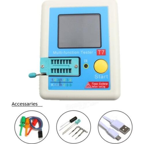 LCR-T7 Transistor Tester LCR/ESR/NPN/PNP/MOSFET Multifunction Tester TFT Backlight Diode/Triode Capacitance Meter Multimeter