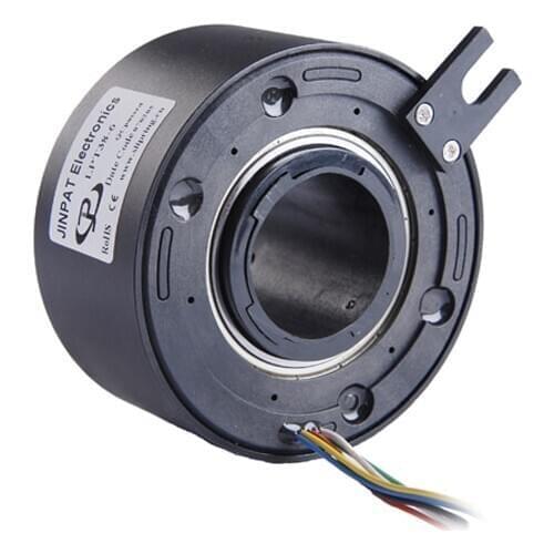 Small Through Hole Slip Ring 12.7mm Bore Size 6 Wires Precious Metal Contacts for Light Duty