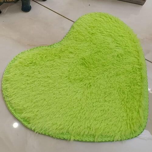 Non-slip Bath Mats Heart Shaped Rug Carpet Doormat Kitchen Bathroom Home Decor Cushion Practical Water Absorbent Mats 40x28cm