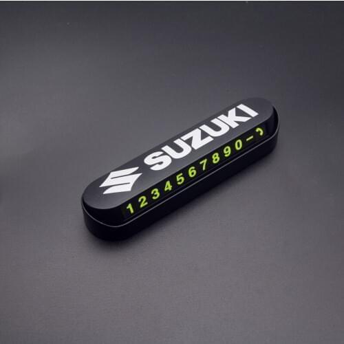 NEW Luminous Car Temporary Parking Card Sticker Phone Number Card Plate For Suzuki Swift SX4 Vitara Jimny S-CROSS Accessories