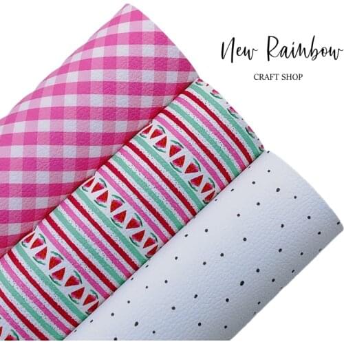 New Rainbow 22X30cm A4 Sweet Fun Ice Lolly Pattern Artisan Faux Leatherette Sheet For Making Bows, Earrings, Accessories