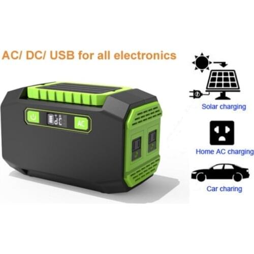 Camping portable power station DC AC USB chargering with 350W
