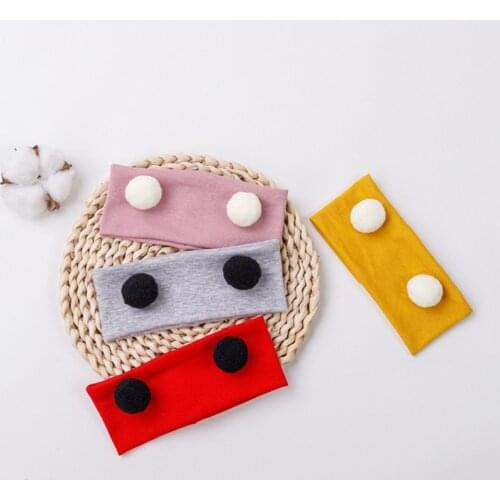 Baby Girl Nylon Headbands Newborn Infant Toddler Hairbands and Plush Ball Child Hair Accessories