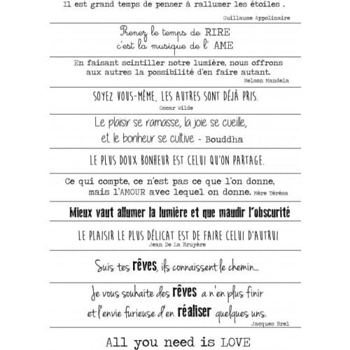 French Words Transparent Clear Stamps for DIY Scrapbooking/Card Making/Kids Christmas Fun Decoration Supplies ST1041