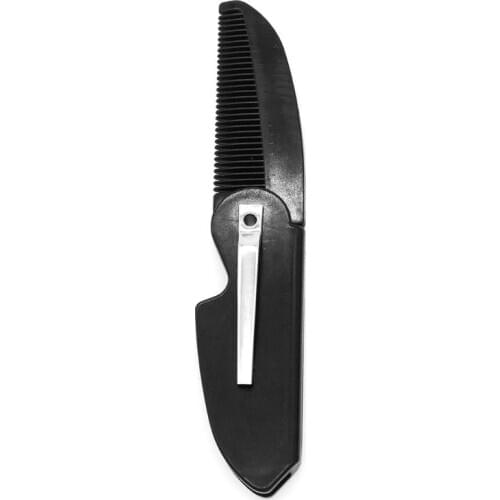 2021 New 1 Pc Folding Pocket Clip Hair Mustache Beard Comb for Men