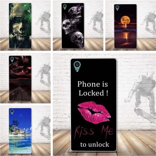 Luxury Printing Skin Case for Sony Z3 L55 Case Silicone Cover for coque Sony Xperia Z3 L55 D6603 D6616 Phone Case Bag