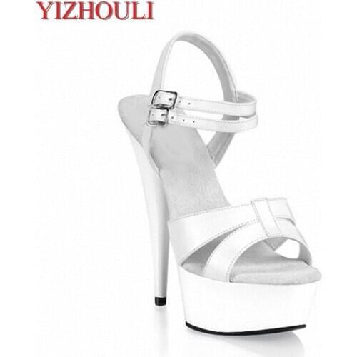 15 cm super high heels, pole dancing sandals, seductive fashion show of women sexy sandals
