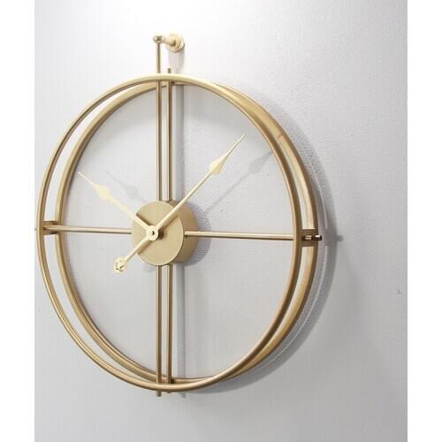Nordic Vintage Luxury Wall Clock Retro Creative Nordic Wall Watch Minimalist Living Room Nordic Zegar Scienny Home Decoration