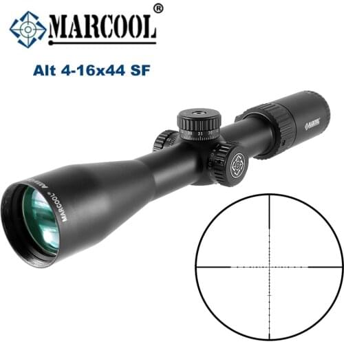 Marcool Alt 4-16x44 SF Tactical Rifle Scope Air Rifle Scope Mil Dot Turret Lock Reset Side Parallax AR 15 M4 Riflescope