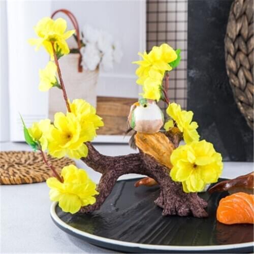 Plate tray dosh seafood Sushi Decorating Flowers and Plants Artistic Conception Decorating Small Ornament Creative Peach blossom