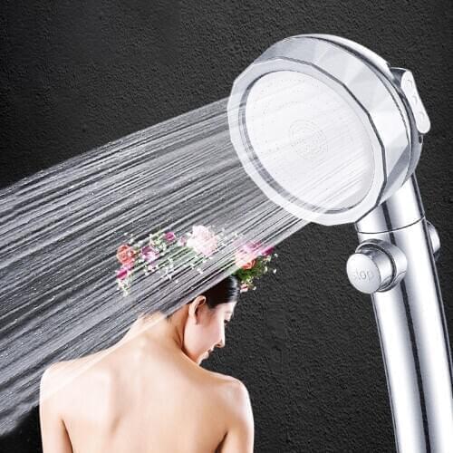 Three-Speed One-Button Water Stop Hand-Shower Held Nozzle,Pressurized Shower Room Accessori Removable And Washable Bathroom Set