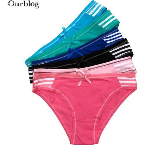 OURBLOG 5pcs /lot Hot Selling Cotton Womens Briefs Sexy Low-waist Panties Ladies Briefs Ladies Cotton Briefs Underwear M L Xl