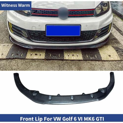 Carbon Fiber / FRP Front Bumper Lip Spoiler Splitters for Volkswagen VW Golf 6 VI MK6 GTI 2009 2010 2011 2012 2013