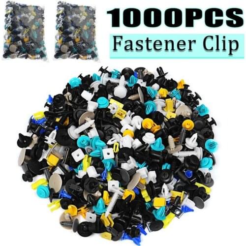 Universal Fit All Car Mixed Auto Vehicle Fastener Bumper Clips Retainer Rivet Door Panel Fender Liner - 1000/500/200/100PCS