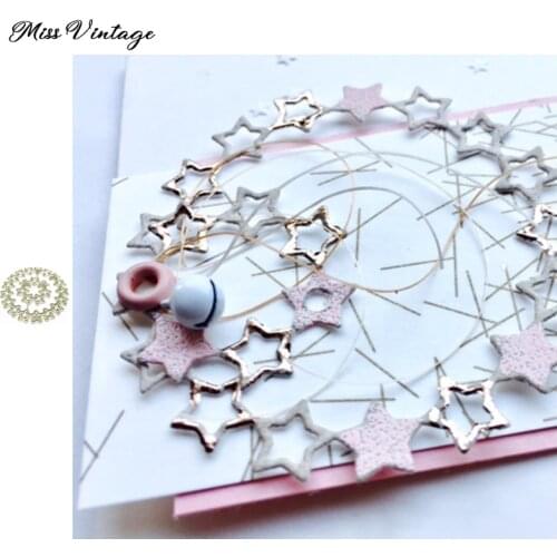 Miss Vintage Metal Cutting Dies Five-Pointed Star Diy Scrapbooking Photo Album Decorative Embossing PaperCard Crafts Die 2021