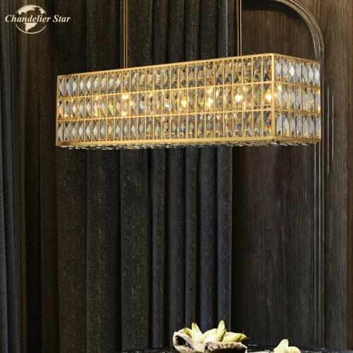 Vintage LED Chandeliers Lighting Modern Crystal Luxury Indoor Lamp Gold Suspended Lights for Bedroom Dining Room Living Room