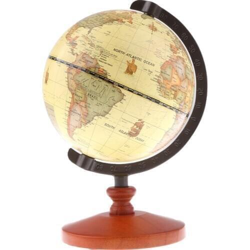 5.5 inch World Globe – Rotating Earth Map Ocean Geography School Educational Supplies Desktop Home Decor