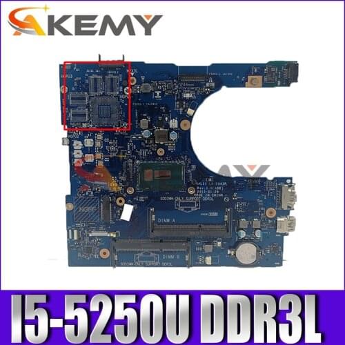 High quality AAL10 LA-B843P for Dell Inspiron 15 5458 5558 5758 laptop Motherboard CN-0XCFXD SR26C I5-5250U DDR3L Fully Tested