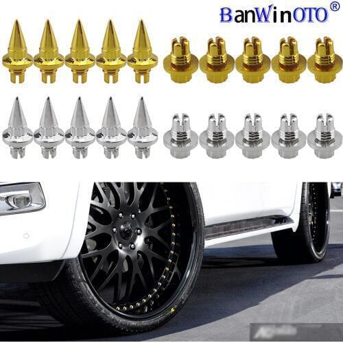 25pcs/set Brand New Plastic Spike Car Wheel Rivets For Wheel Rims Cap Lip Screw Bolt Tires Car Styling Tunning LGMD001-JT&P