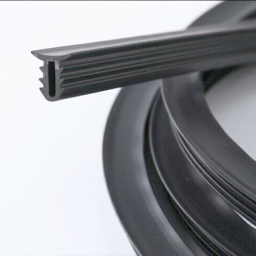Car Rubber Sound Seal Strip 1.6M U Type Dashboard Insulation Auto Windshield Edges Gap Sealing Strips Car Interior Accessories