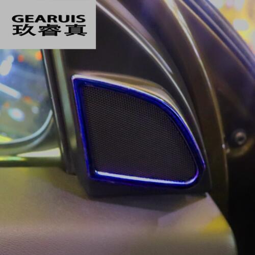 Car Styling Inner Black Sound Stickers For Volvo XC60 Horns Speaker Music Cover Audio Trim For Volvo XC60 2010-2017 Accessories