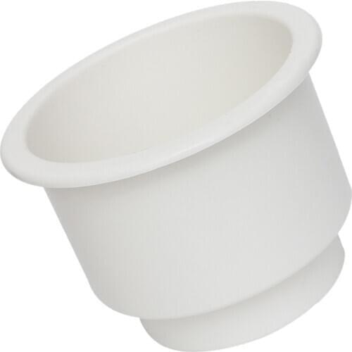 White No Holes Recessed Cup Drink Holder Fit for Marine Yacht Car RV