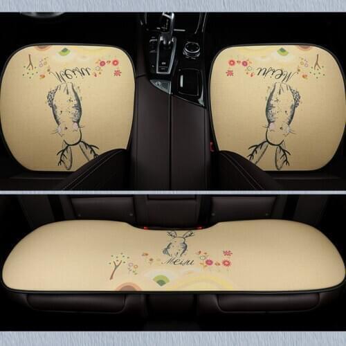 Car seat cushion backrest-free seat cushion three-piece set car seat cover