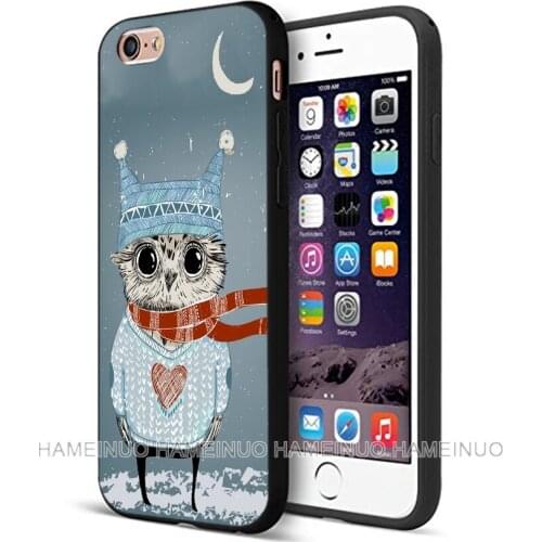 Black tpu case for iphone 5 5s SE 2020 6 6s 7 8 plus x 10 case silicone cover for iphone XR XS 11 pro MAX case colorful owls