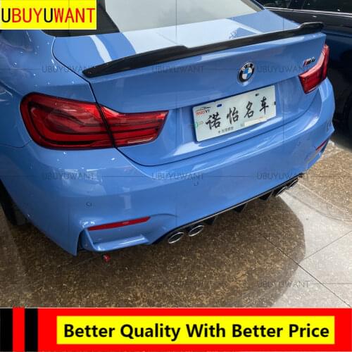 For BMW F32 4 Series 428i 435i 2 Dr For Coupe 2013-2019 CS Style F32 Real Carbon Fiber Car Trunk Boot Lip Spoiler Wing Lid Big