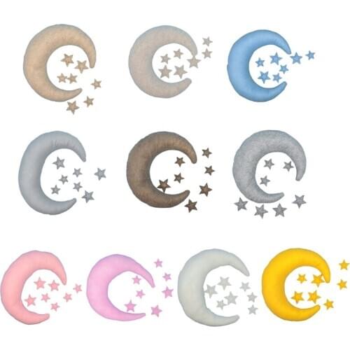 Baby Posing Moon Pillow Stars Set Newborn Infant Photography Photo Shooting Prop 19QF