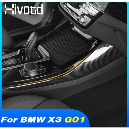 Hivotd Central Control Trim Cover Interior Decoration ABS Gear Side Moulding Cover Trim Car Styling For BMW X3 G01 2018-2021