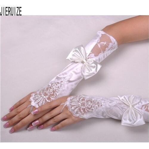 JIERUIZE Wedding Lace Gloves