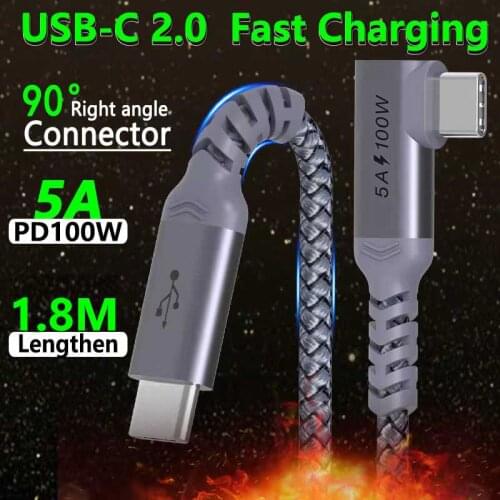 Coaxial USB C To USB C 2.0 Cable PD 100W 5A Fast Charging for xiaomi Huawei Samsung apple Macbook Pro iPad