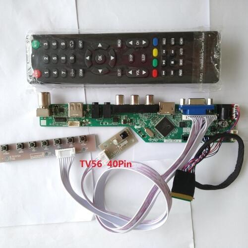 Kit for LP156WH4(TL)(A1) TV AV 1366X768 15.6" Screen panel LCD LED remote VGA 40pin Controller board driver HDMI-compatible USB