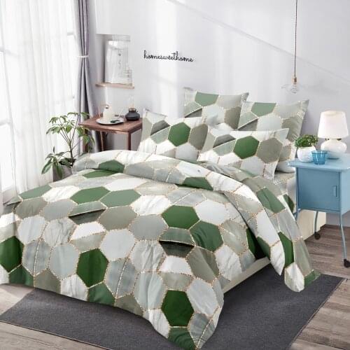 Modern Check Bedding Set Luxury Duvet Cover Set with Pillowcovers Soft Brushed Microfiber Quilt Cover for Kids Women