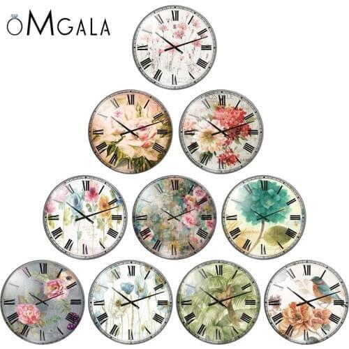 10PCS/lot Round 8-30mm Vintage clock Glass Cabochon for make ring dangle earring Jewelry for key chain hoop earring craft supply