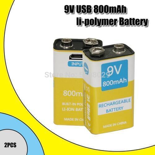 9V 800mAh For RC Helicopter Part USB Rechargeable Lipo Battery for RC Helicopter Model Microphone